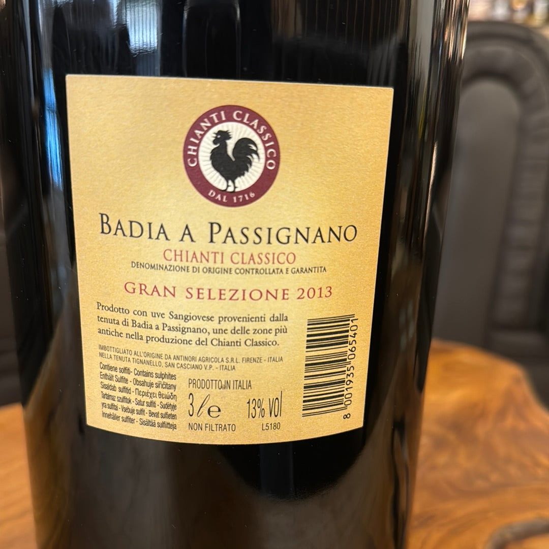 Chianti classico Badia a passignano 2013 jeroboam 3 litri