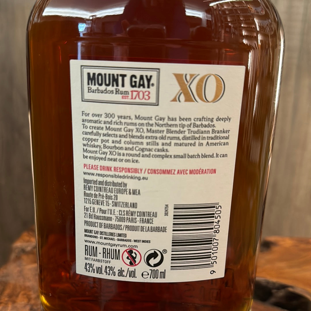 Mount gay Barbados rum XO