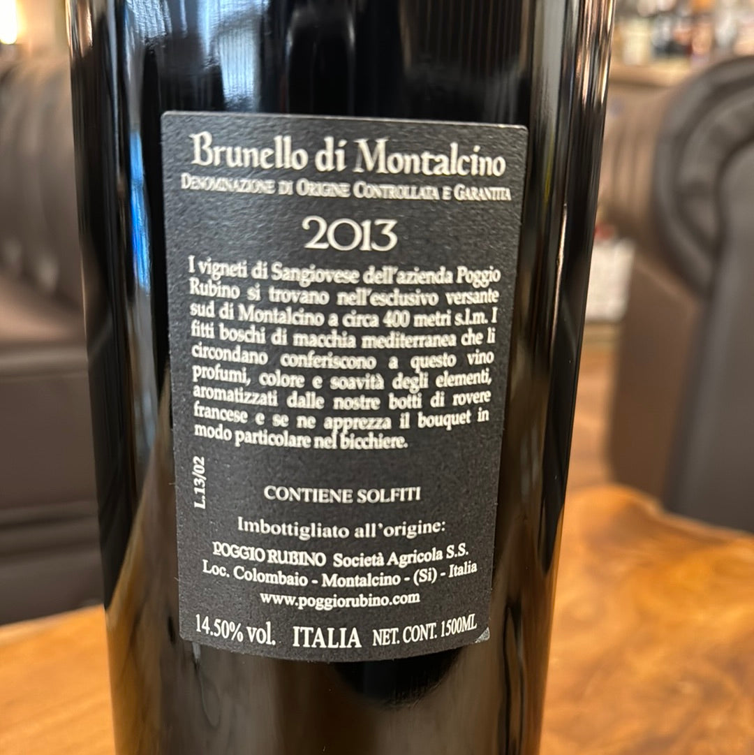 Brunello di montalcino 2013 Poggio rubino magnum litri 1,5